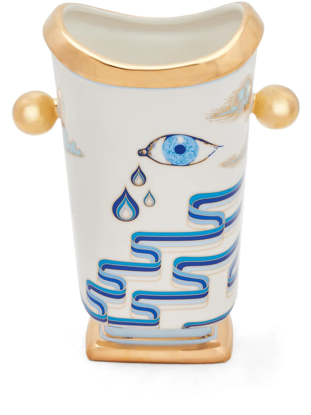 Jonathan Adler Druggist Tall Vase In Blue