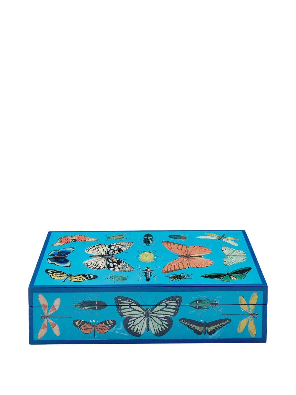 Jonathan Adler large Botanist insect-print box (30.5cm x 20.3cm) | Blue | Image 1