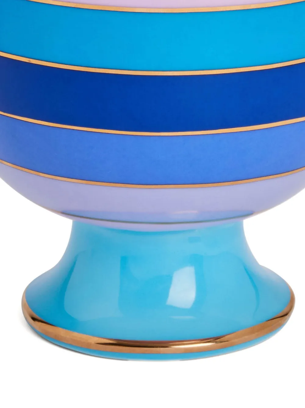 Jonathan Adler Scala Striped Pedestal Bowl (15cm) In Blue