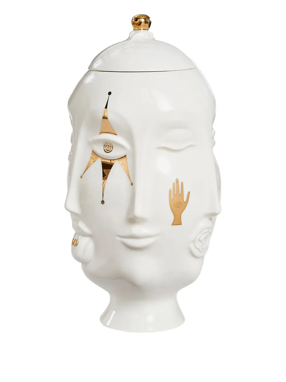 Jonathan Adler Gilded Frida Urn In White