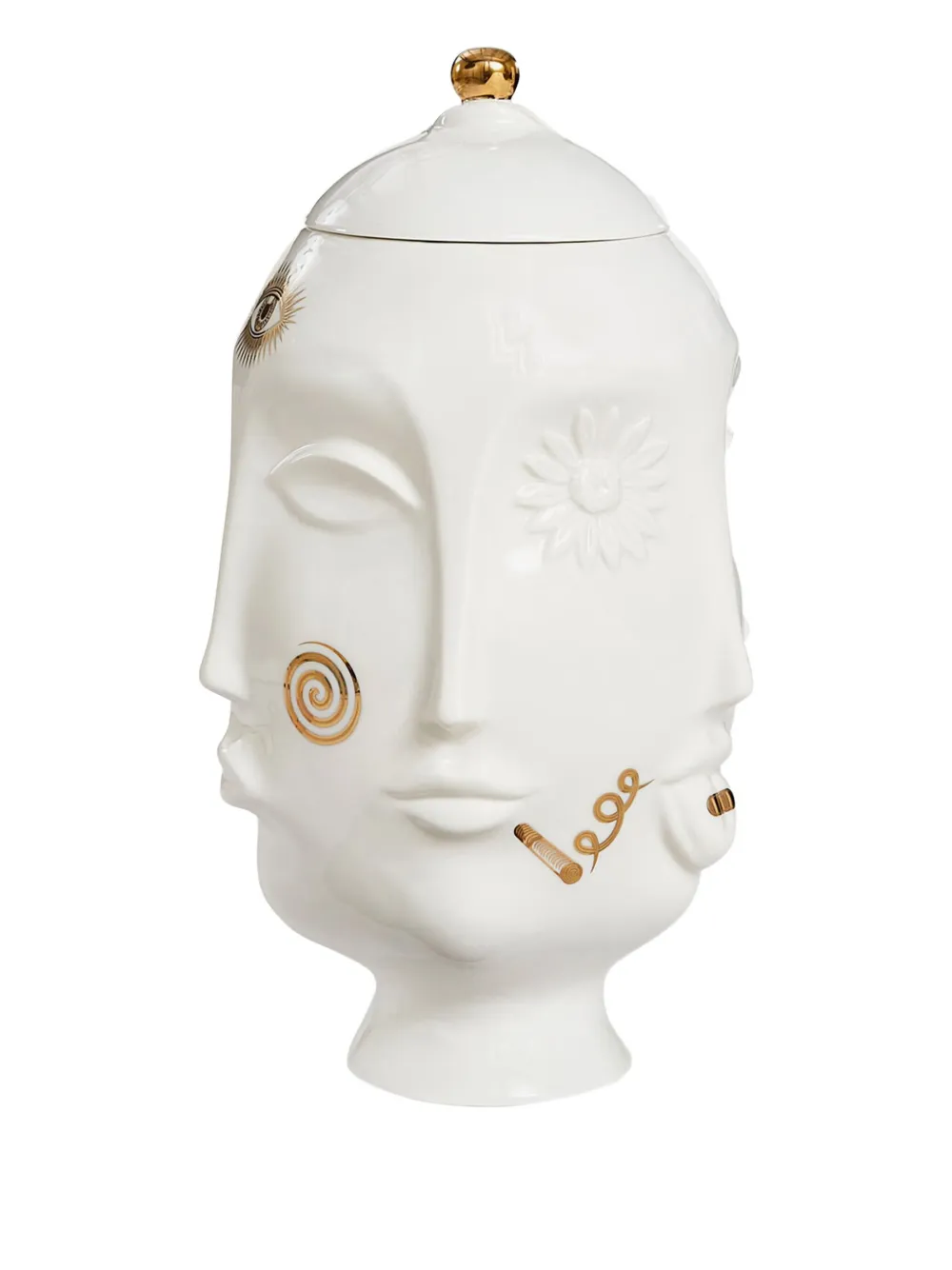 Jonathan Adler Gilded Frida Urn In White