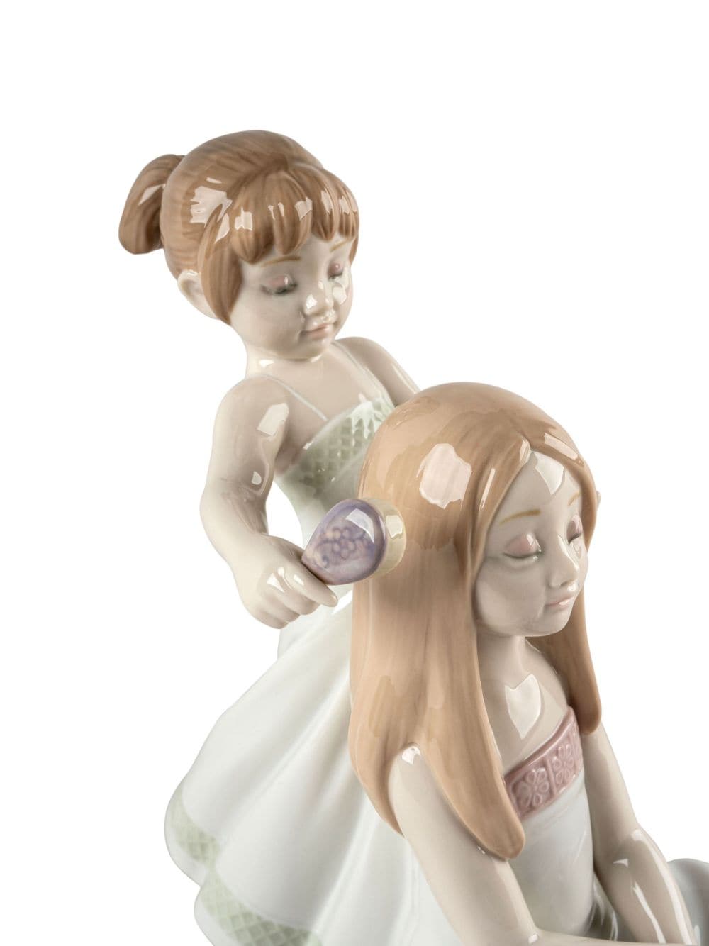 Shop Lladrò Combing Your Hair Porcelain Figurine In 中性色