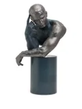 Lladró Reflections Of Nature Him sculpture (51cm x 29cm) - Black