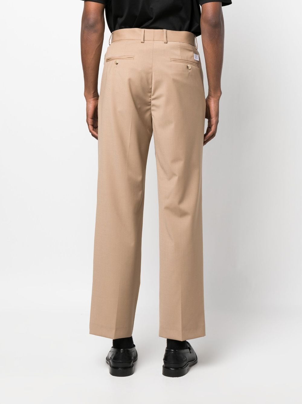 Shop Manuel Ritz Straight-leg Chino Trousers In Brown