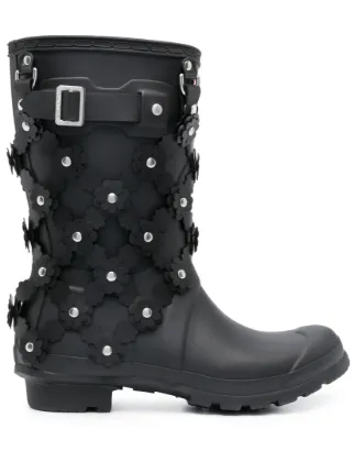 Noir Kei Ninomiya x Hunter floral-appliqué Rain Boots - Farfetch