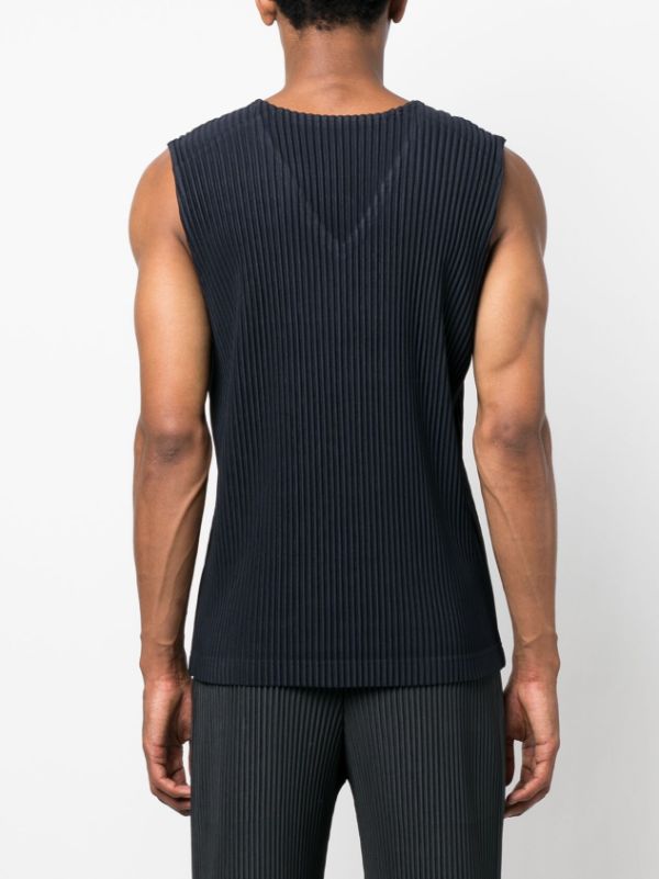 Homme Plissé Issey Miyake プリーツ Vネックベスト - Farfetch