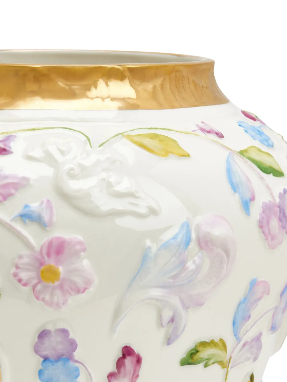 Villari Large Taormina Porcelain Vase In White