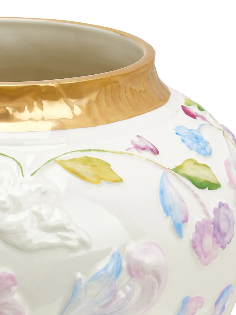 Villari Large Taormina Porcelain Vase In White