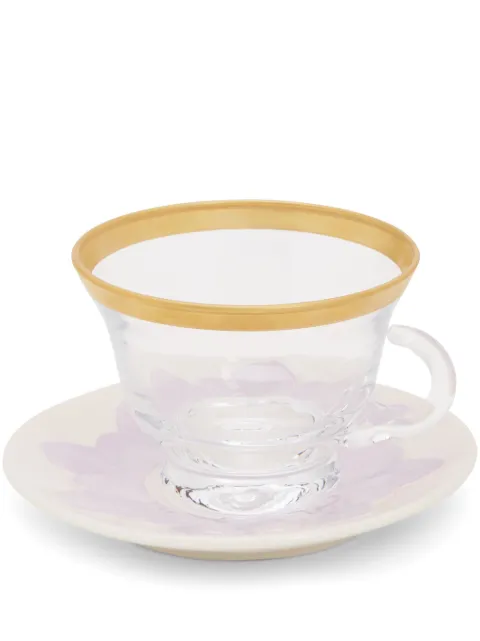 VILLARI Peacock cappuccino cup and saucer (13 cm)