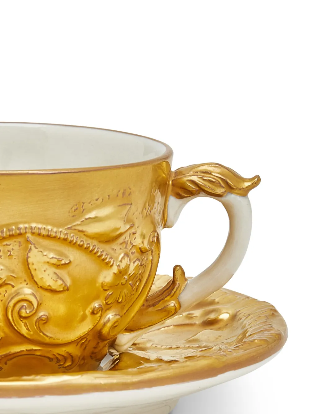VILLARI Taormina coffee cup and saucer set - Goud