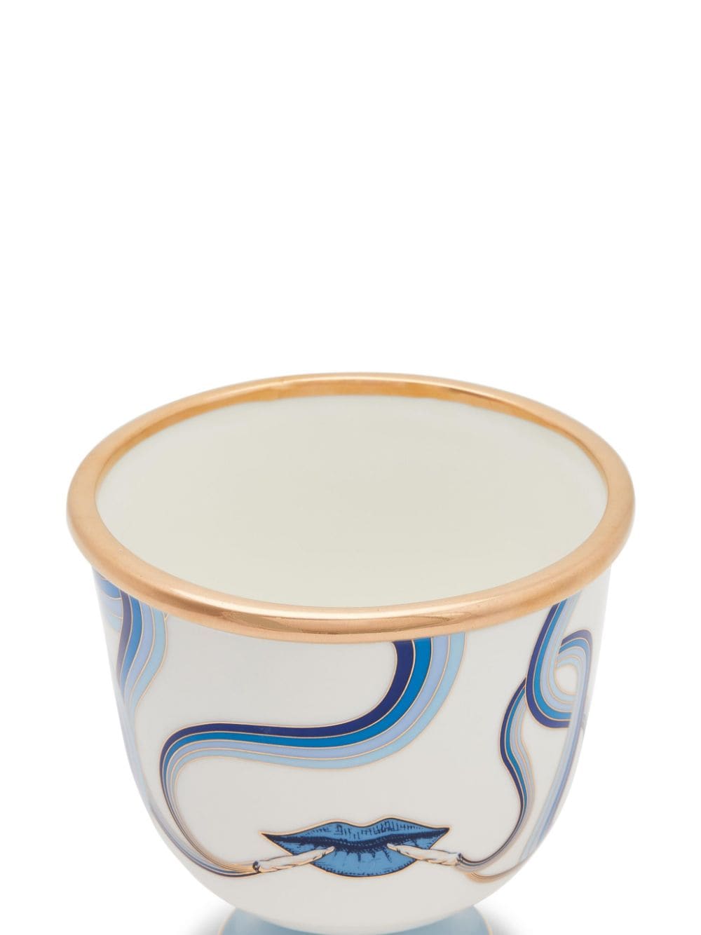 Shop Jonathan Adler Druggist Porcelain Pedestal Bowl (15.24cm) In Weiss