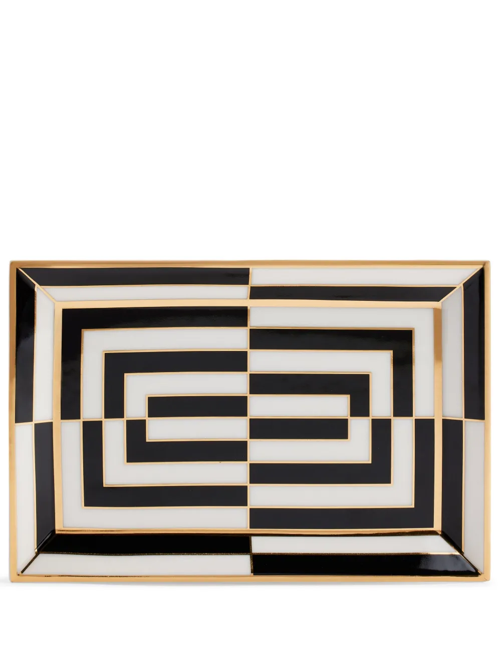 Jonathan Adler Op Art Porcelain Tray | Black | FARFETCH