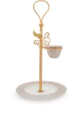 VILLARI Peacock Extravaganza cookie stand and coffee cup (40cm) - Gold