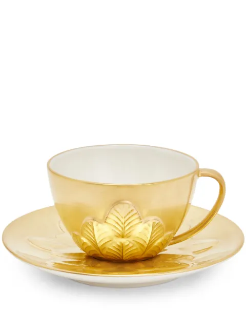 VILLARI Peacock tea cup and saucer set