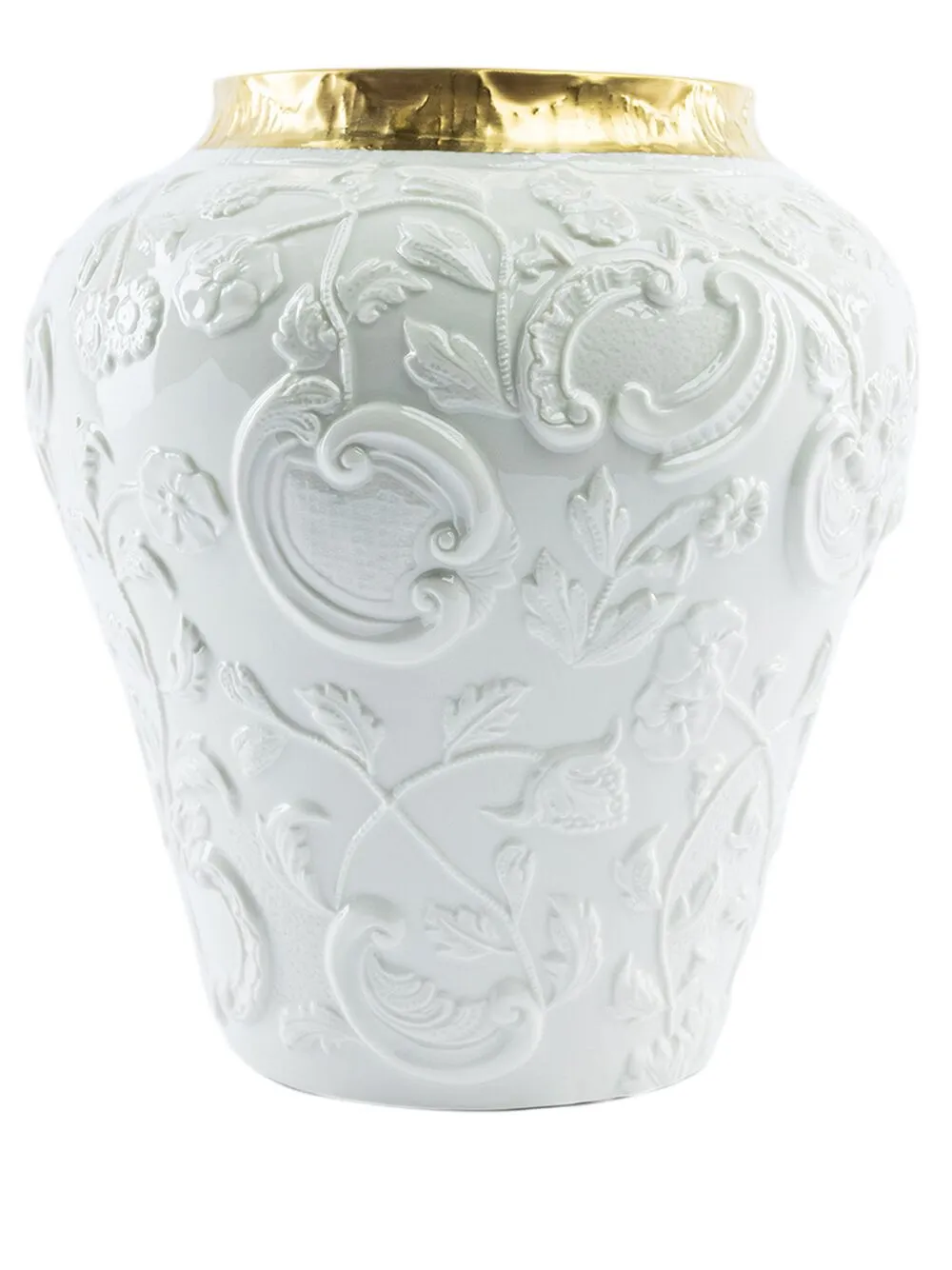 VILLARI small Taormina porcelain vase (25cm) | White | Image 1