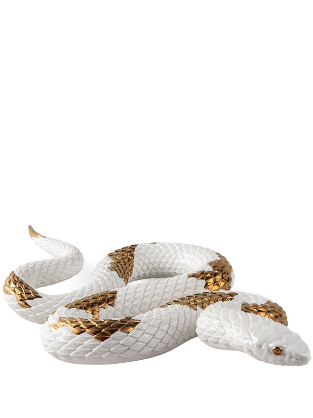 Lladró Sopper Snake porcelain sculpture | Gold | Image 1