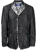 Junya Watanabe MAN contrasting-trim buttoned blazer - Black