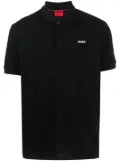 HUGO logo-print short-sleeve polo shirt - Black