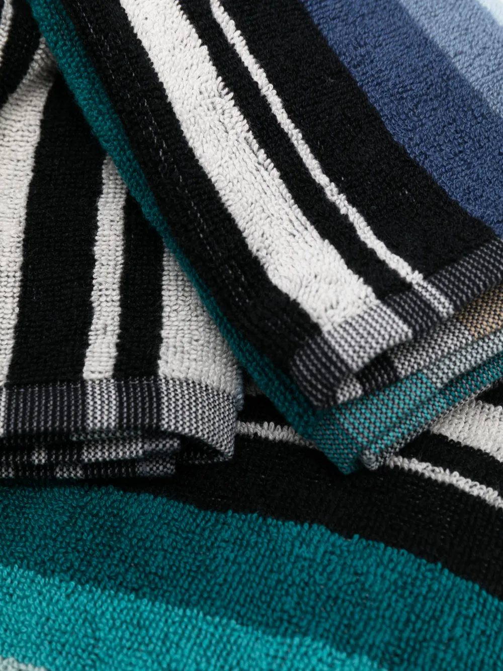 Missoni Home Gestreepte handdoek - Blauw