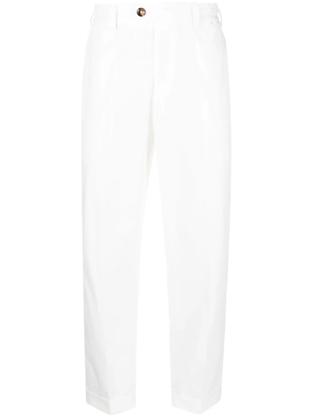 PT TORINO PRESSED-CREASE TAPERED LEG TROUSERS