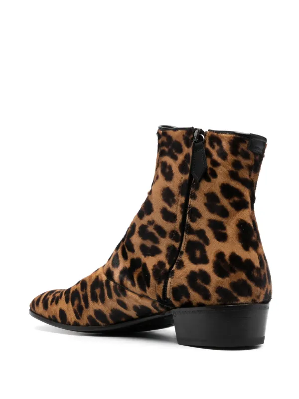 ysl leopard boots