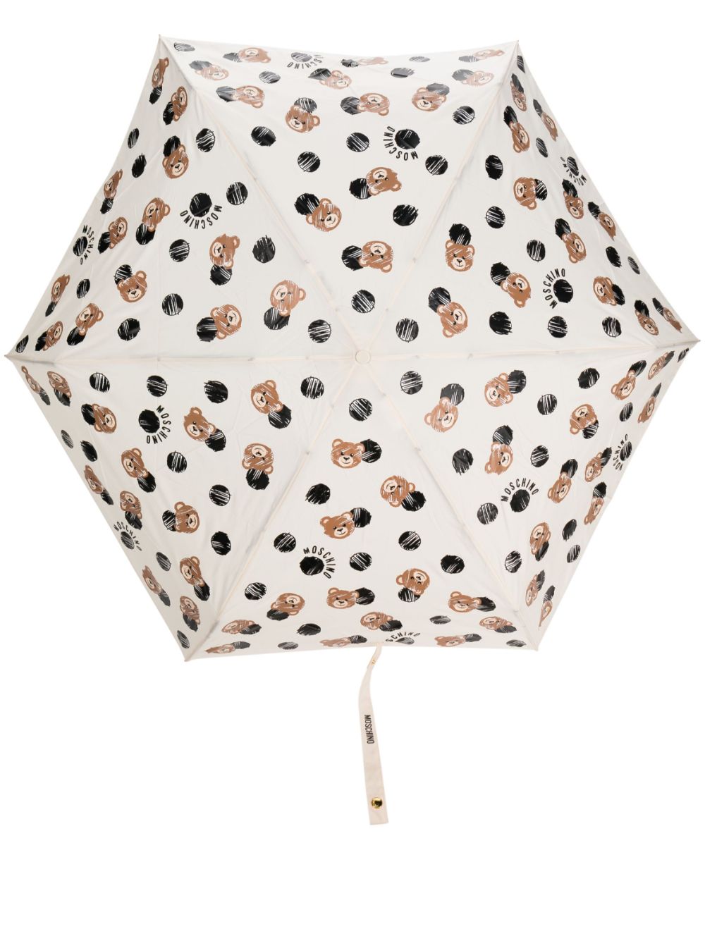 Moschino Teddy Bear-motif Compact Umbrella In White