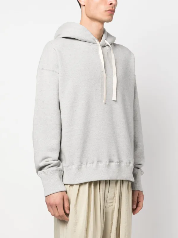 Jil Sander drop-shoulder Drawstring Hoodie | Grey | FARFETCH LB