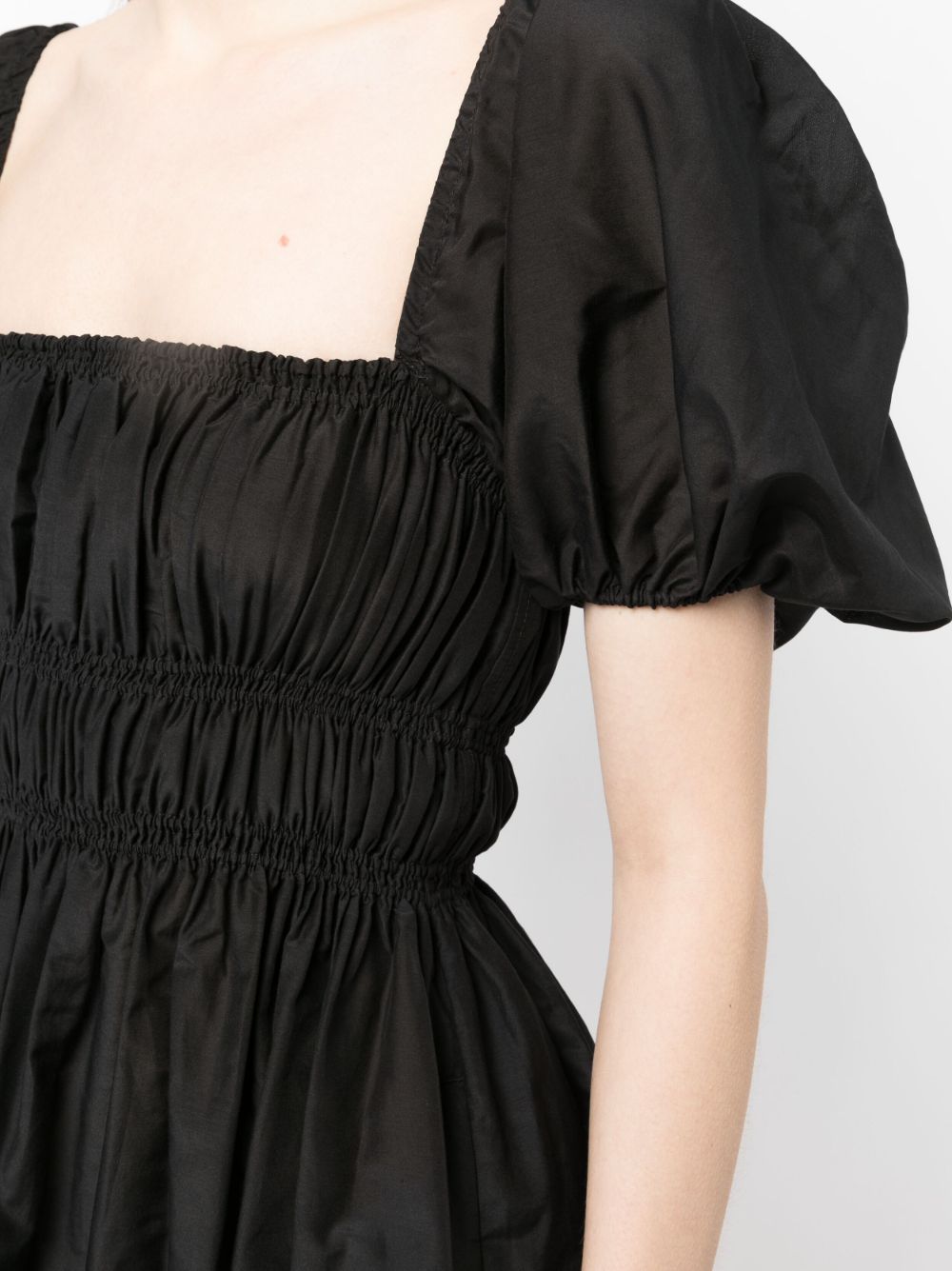 Shop Matteau Square-neck Minidress In Black