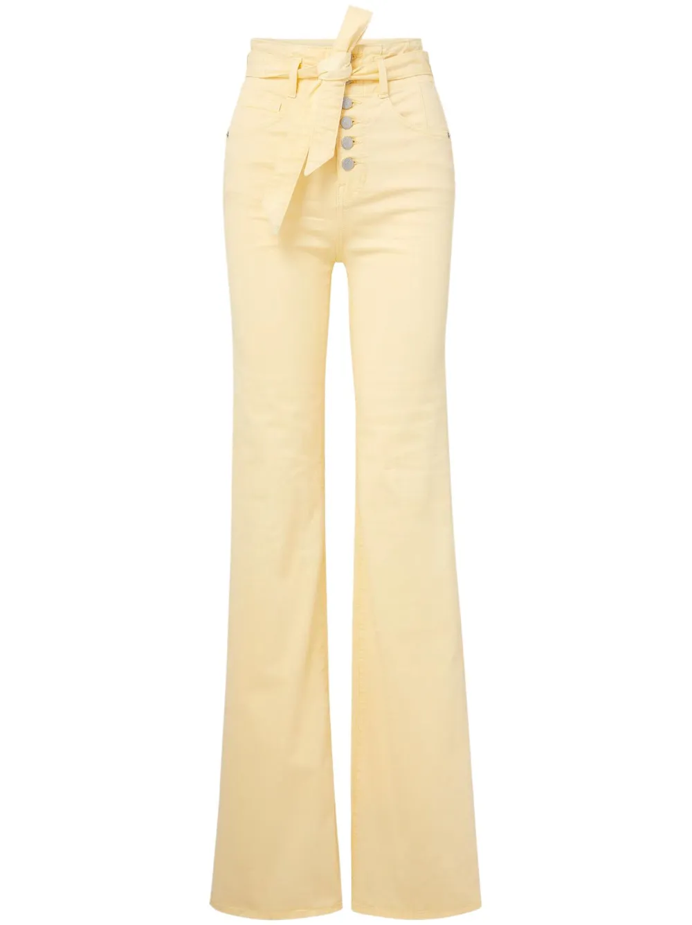 Veronica Beard Rosanna belted-waist flared trousers
