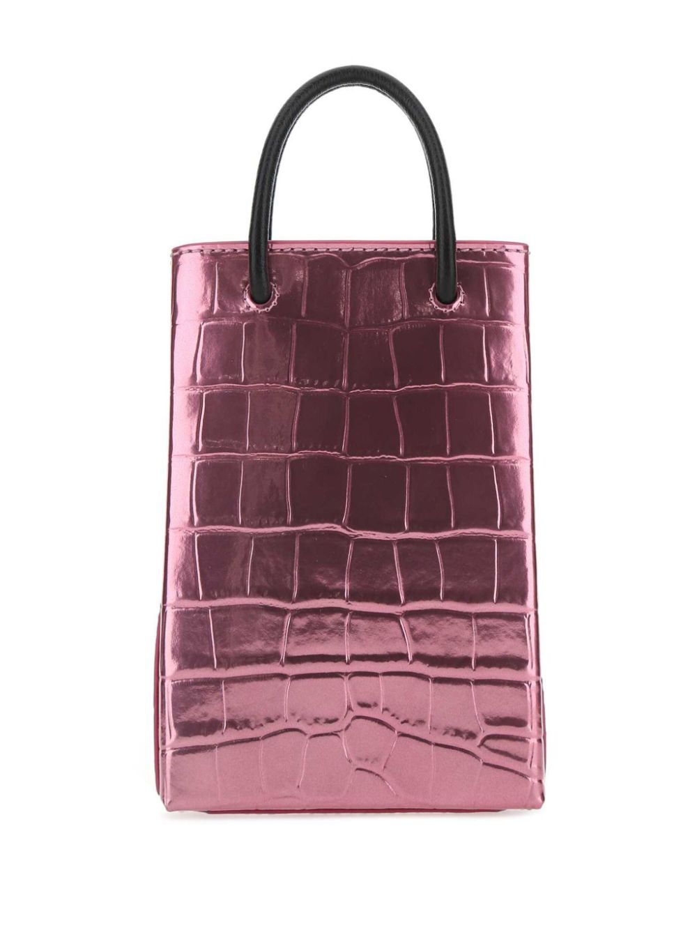 Balenciaga Shopper met krokodillen-reliëf - Roze