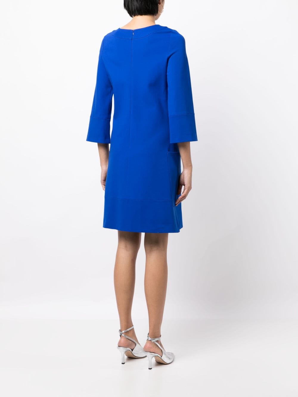 Shop Jane Ren Jersey Shift Minidress In Blue