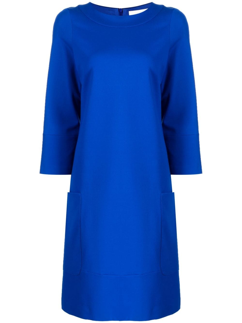 Jane Ren Jersey Shift Minidress In Blue
