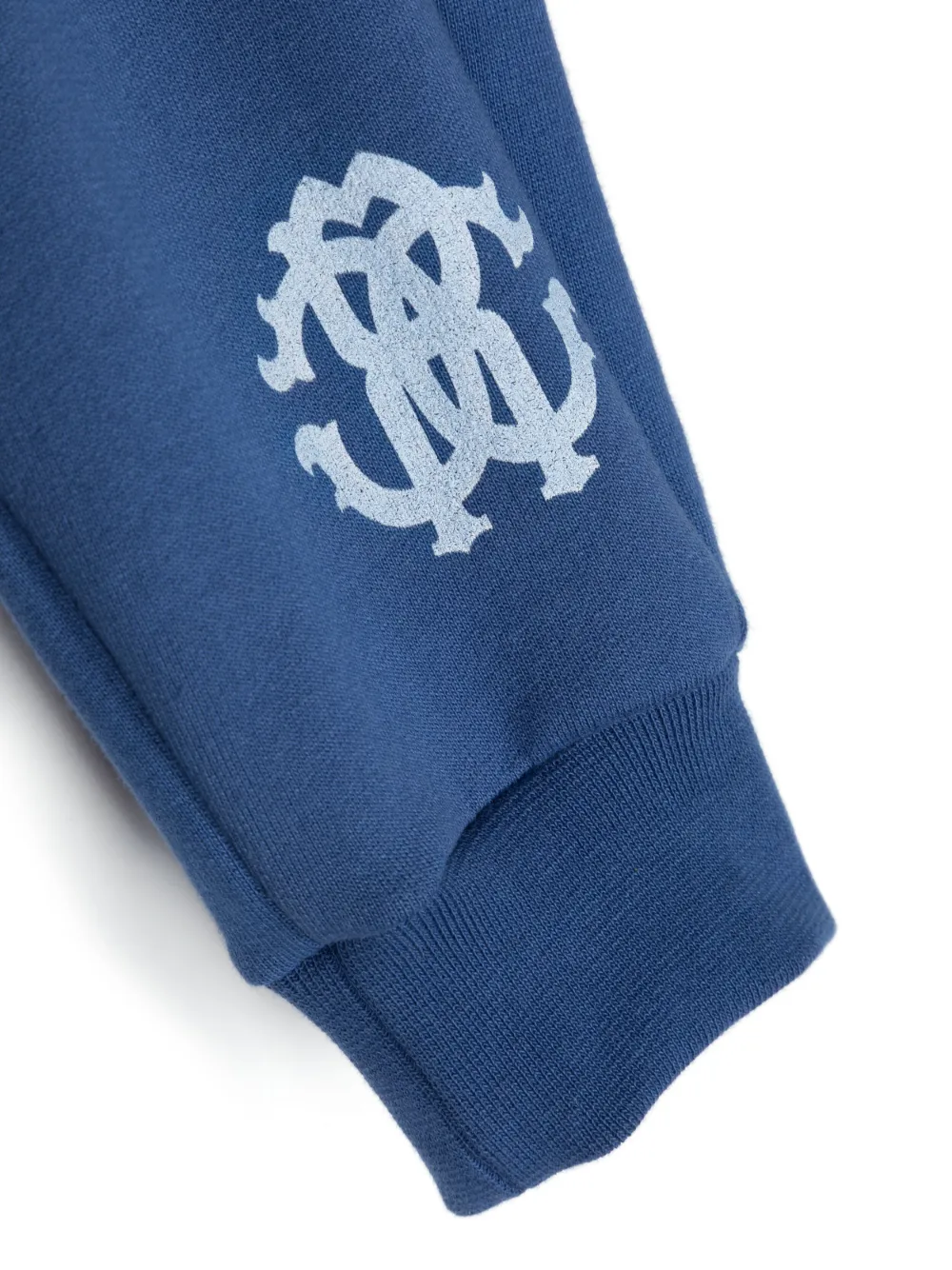 ROBERTO CAVALLI LOGO-PRINT COTTON TRACK PANTS