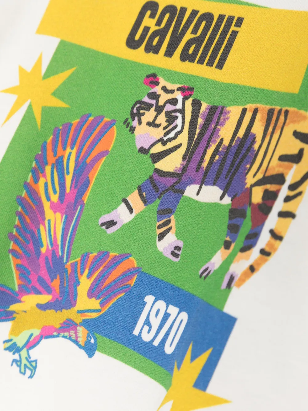 Roberto Cavalli Junior T-shirt met print Wit