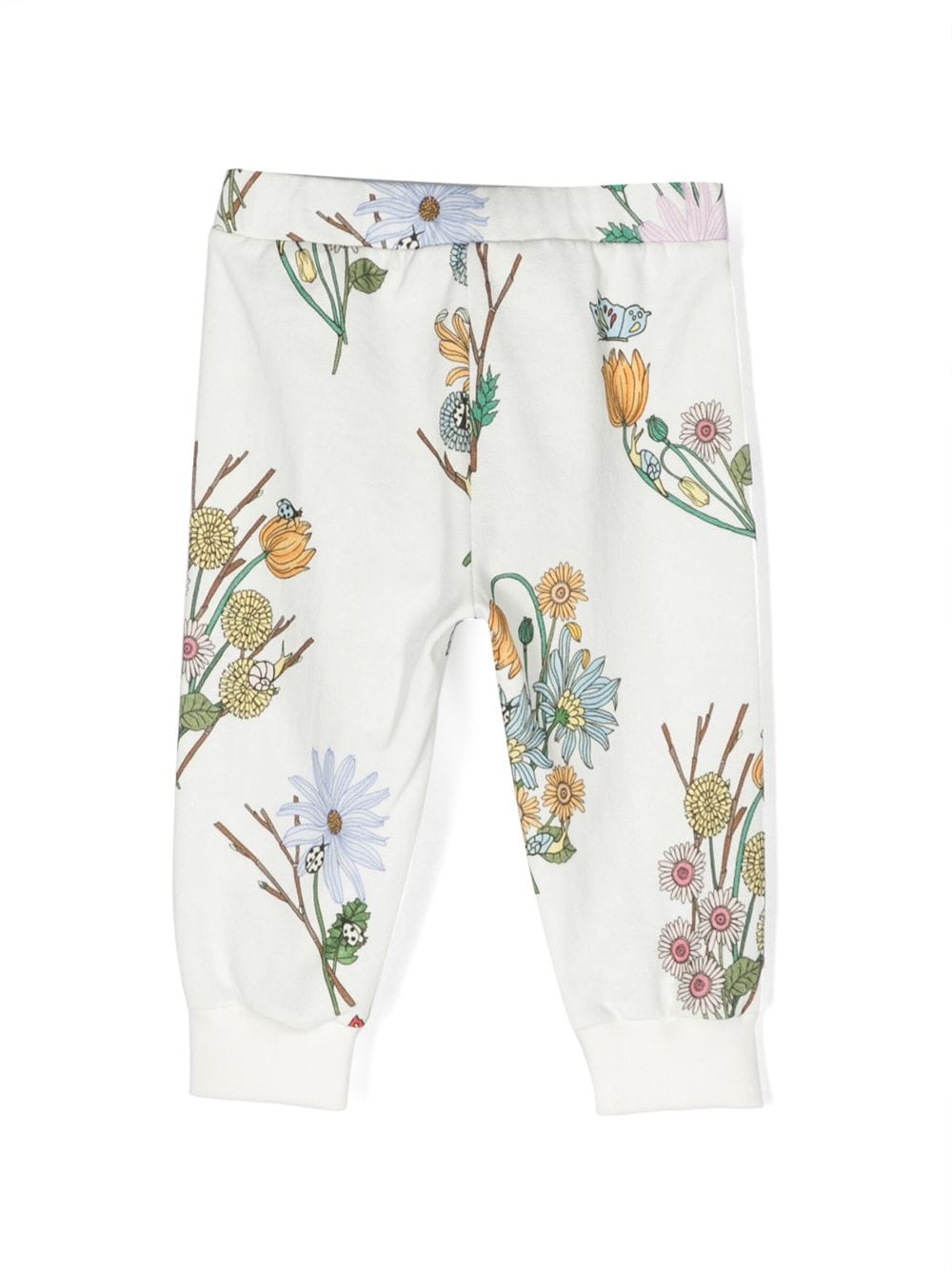 Shop Roberto Cavalli Junior Floral-print Cotton Trousers In White