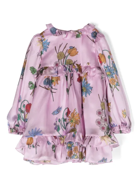Roberto Cavalli Junior floral-print silk dress