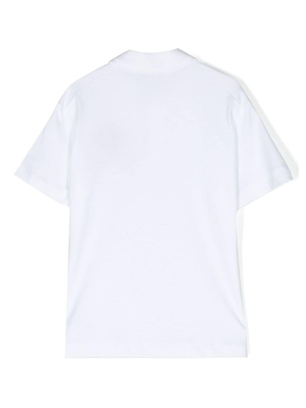 Roberto Cavalli Junior Poloshirt met geborduurd logo - Wit