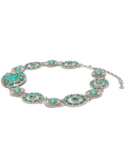 Roberto Cavalli gemstone-embellished chain belt