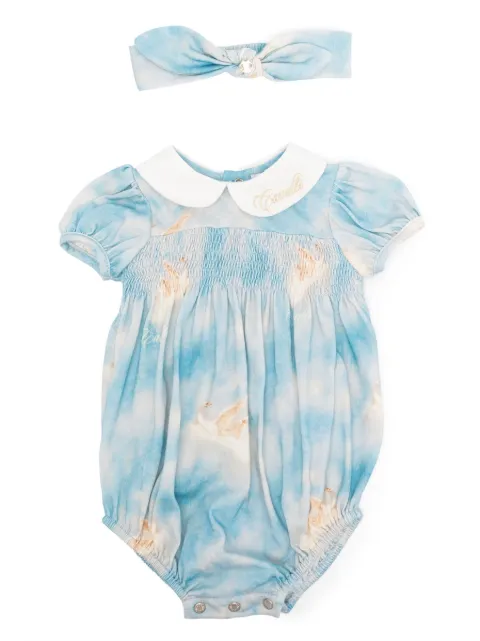 Roberto Cavalli Junior graphic-print cotton babygrow set