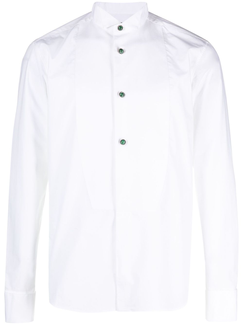 Roberto Cavalli Button-up Long-sleeve Shirt In White