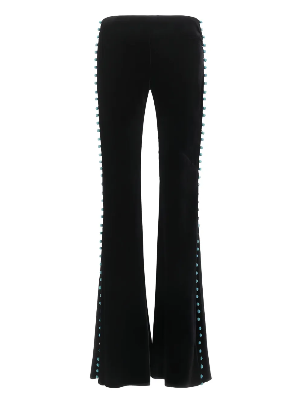 Roberto Cavalli Bead-embellished Flared Trousers In Multi