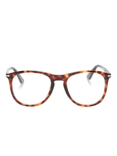 Persol lentes con armazón redonda estilo carey