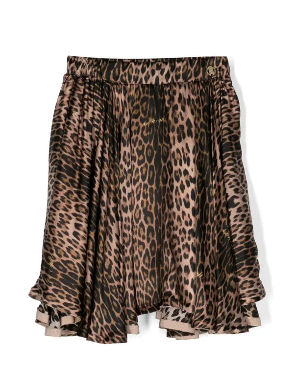 Animal print skirt silk best sale