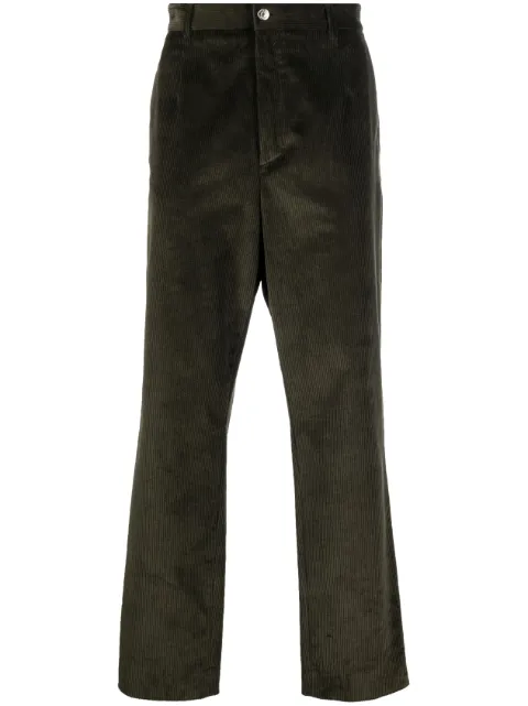 Roberto Cavalli logo-embroidered corduroy trousers