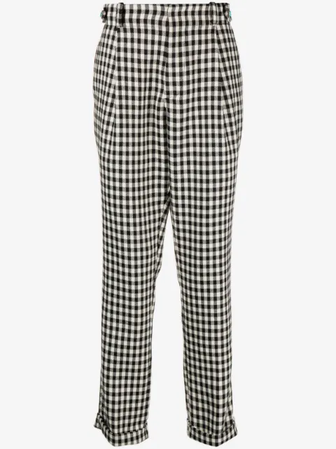 Roberto Cavalli gingham-pattern tailored trousers