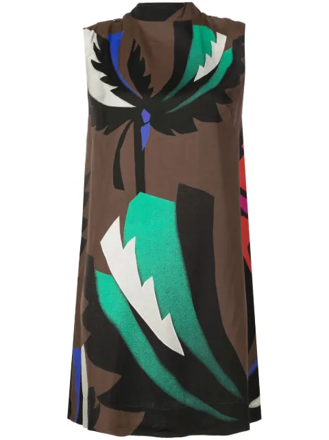 Osklen Palmeira Bahia-print sleeveless dress