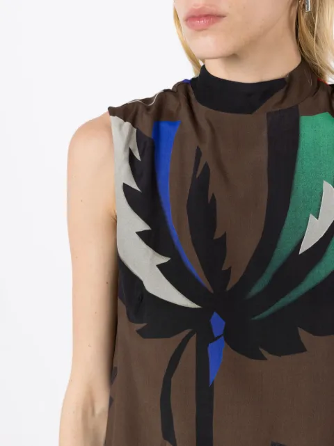 Osklen Abito smanicato con stampa Palmeira Bahia