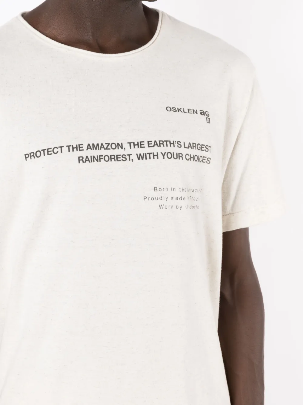 Osklen T-shirt met print Beige
