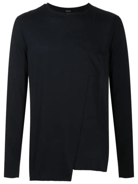 Osklen asymmetric-hem soft-cotton jumper