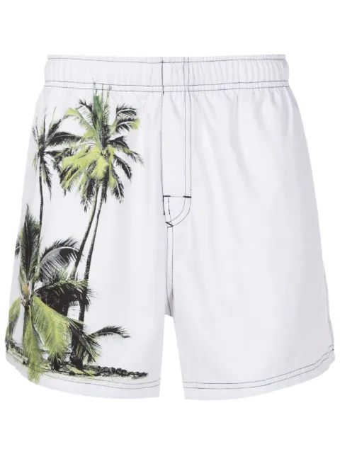 Osklen palm tree-print thigh-length swim shorts